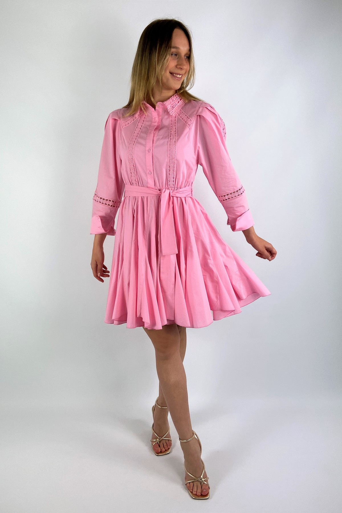 Kleed kant stripes in de kleur roze van het merk Dreamcatcher