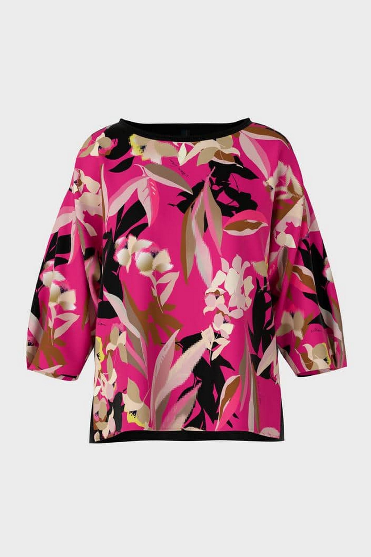 Shirtbloes print flower in de kleur fuchsia print van het merk Marc Cain