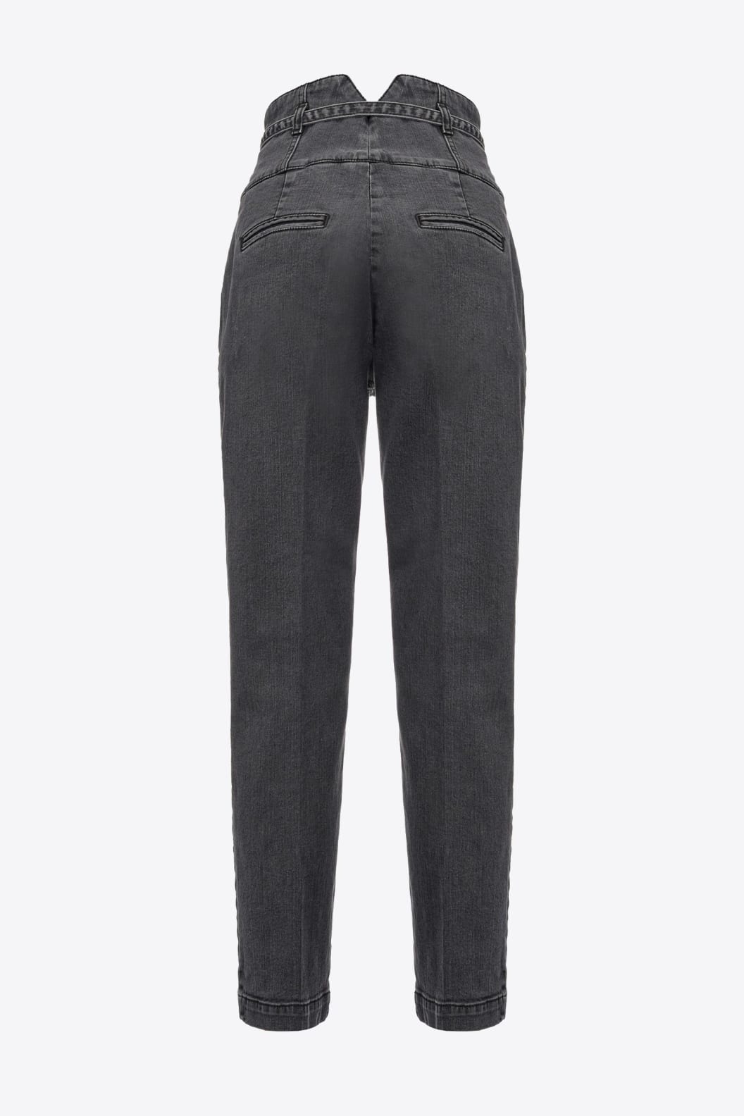 Pinko - ARIEL I90 - Jeans hoge taille riempje dark grey