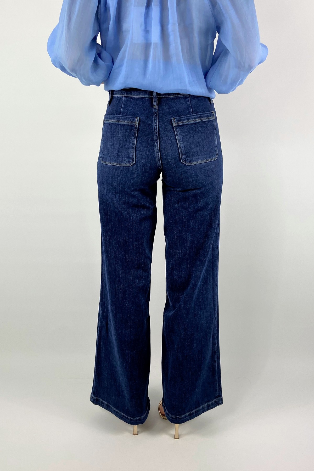 Frame -  LBWL793 - Jeans le bardot wide leg - blauw