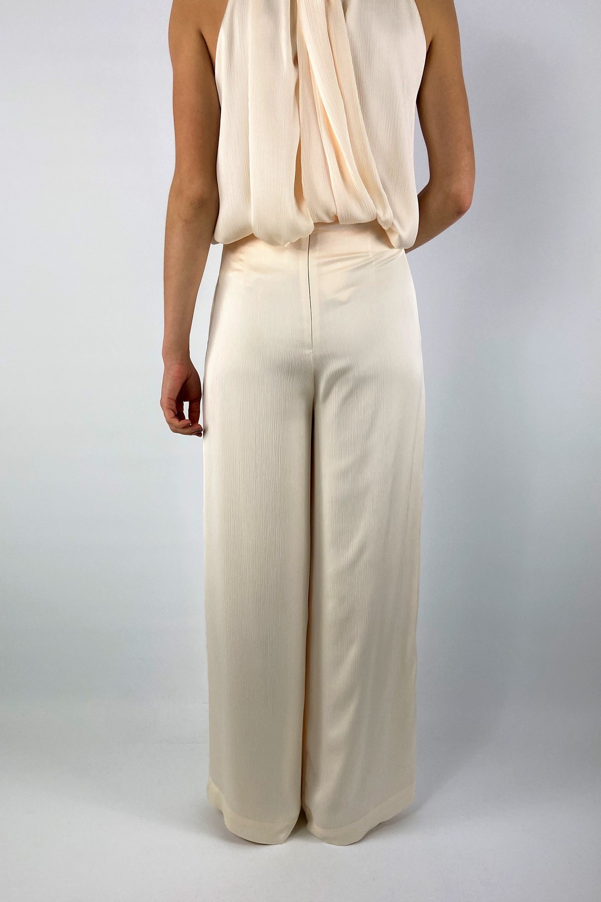 Oscar the collection - Constance Trousers - Broek satin crepe pearl