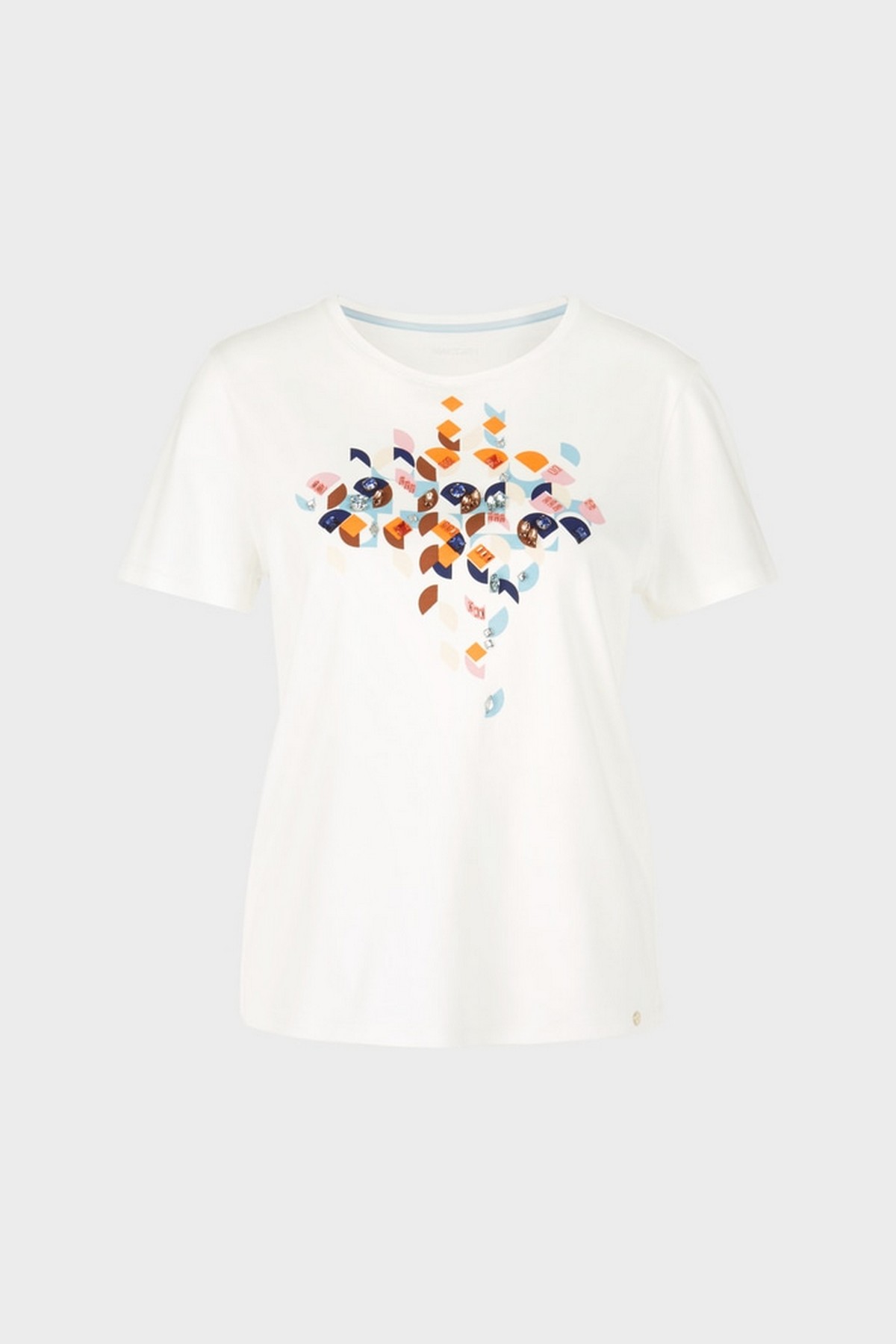 T-shirt grafisch motief beads in de kleur wit van het merk Marc Cain Collections