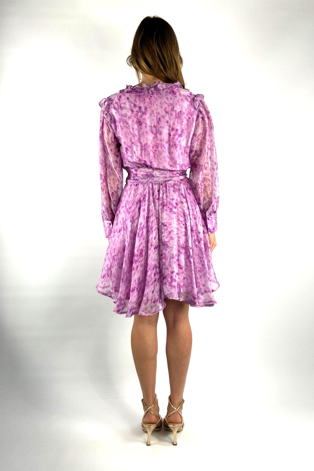 Zélaya - Jaque Dress FL8 - Kleed ruffles kort lila garden