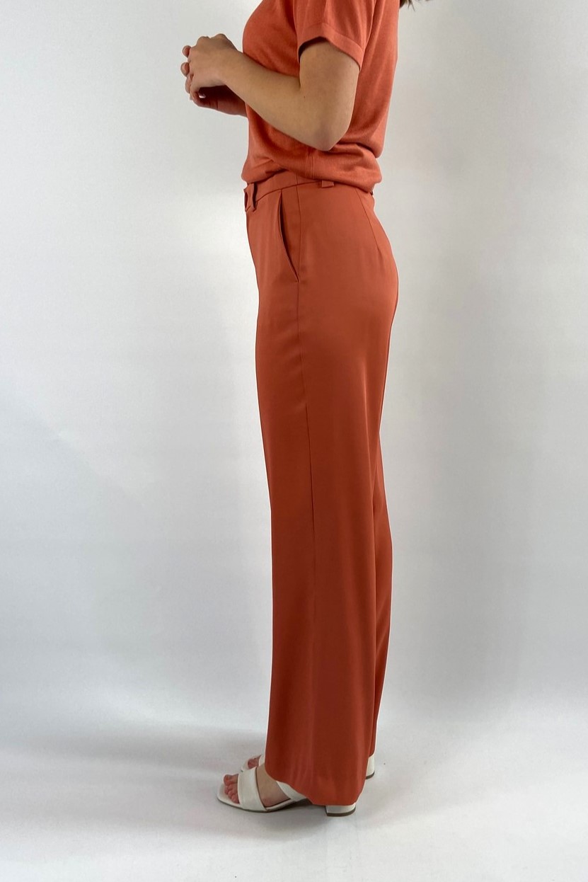 Oscar the collection - Ally trousers - Broek  satiné papaya - uitverkocht