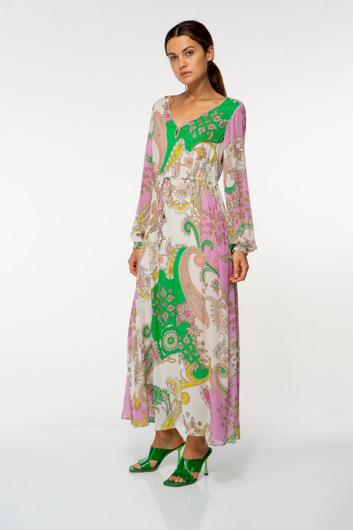 Ivi Collection - Paisley Dress - Maxidress V multicolor