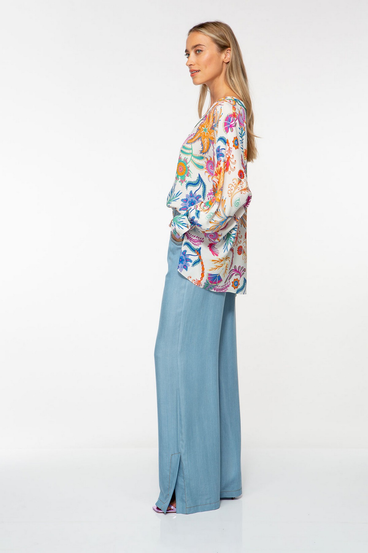 Ivi Collection - Seastar Tunic - Bloes V print multicolor - uitverkocht