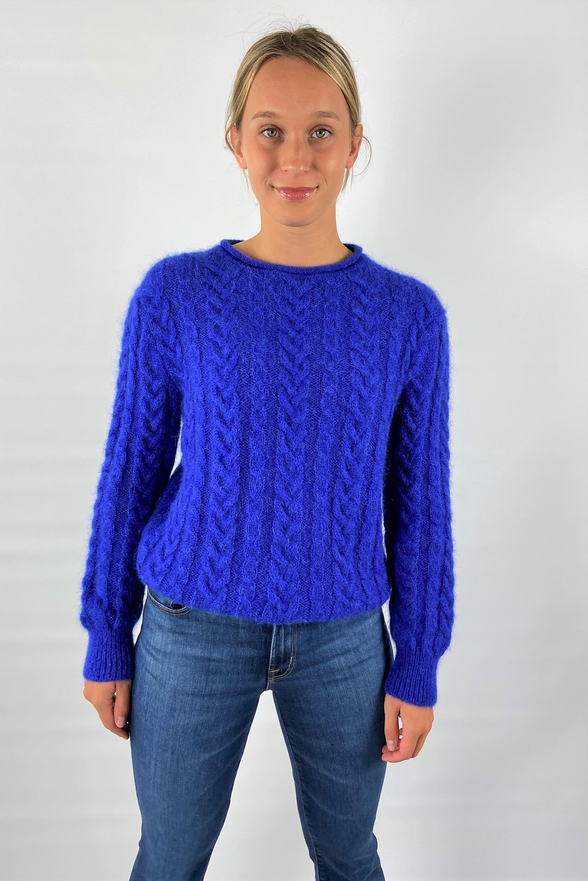 Pull mohair kabelmotief - Anneclaire
