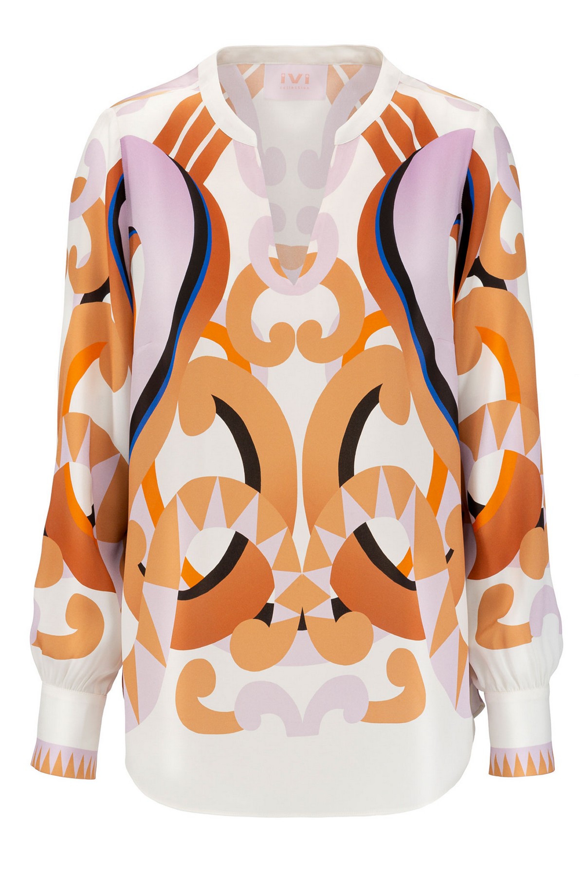 Shirtbloes V-hals multicolor in de kleur multicolor van het merk Ivi Collection
