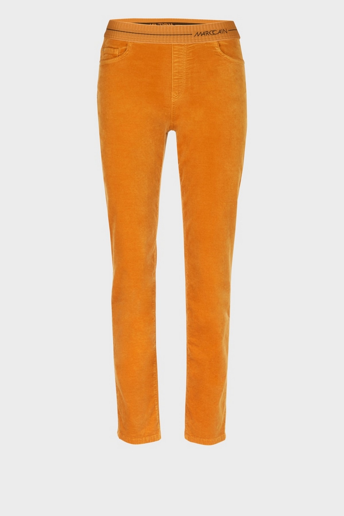 Broek slim fit in de kleur deep pumpkin van het merk Marc Cain Collections