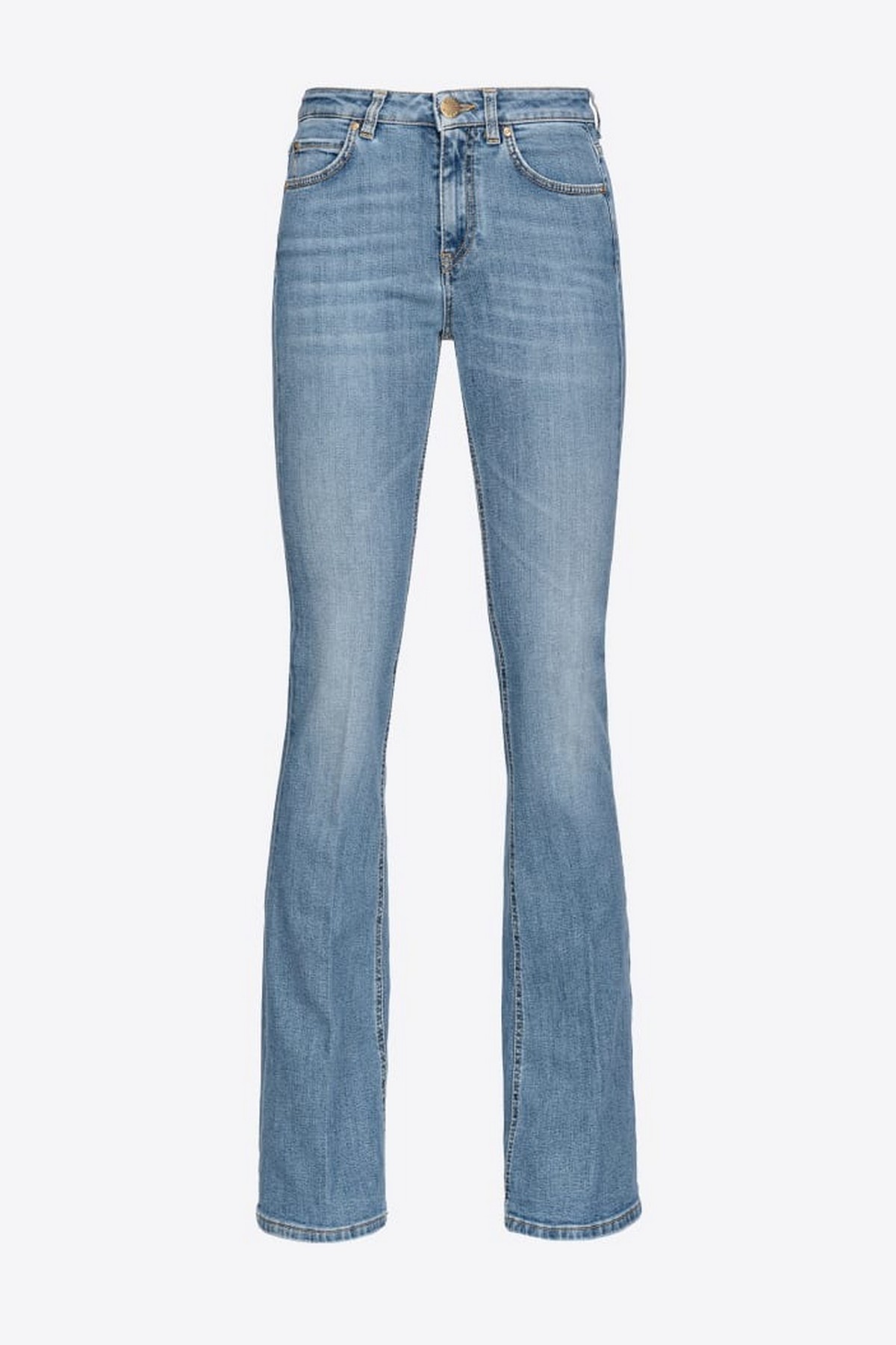 Broek jeans pinko logo in de kleur blauw van het merk Pinko