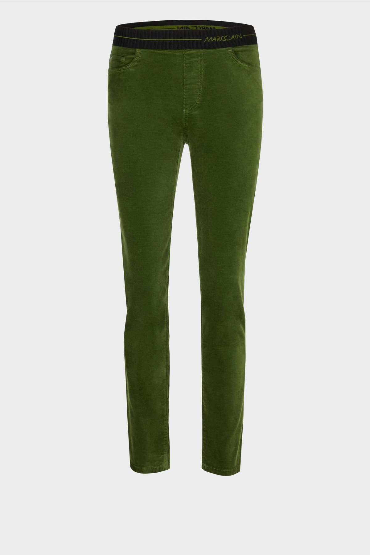 Broek 5-pocket slim fit in de kleur groen van het merk Marc Cain Collections